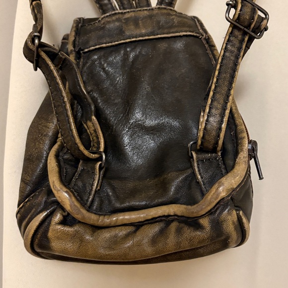 Vintage U.S.41 Brown Leather Men's Backpack 8 x 6 - Picture 5 of 11